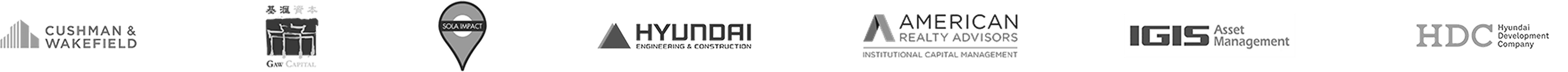 Trusted by Cushman & Wakefield, Gaw Capital, SoLa Impact, Hyundai Engineering & Construction, American Realty Advisors, IGIS Asset Management, HDC Hyundai Development Company, 